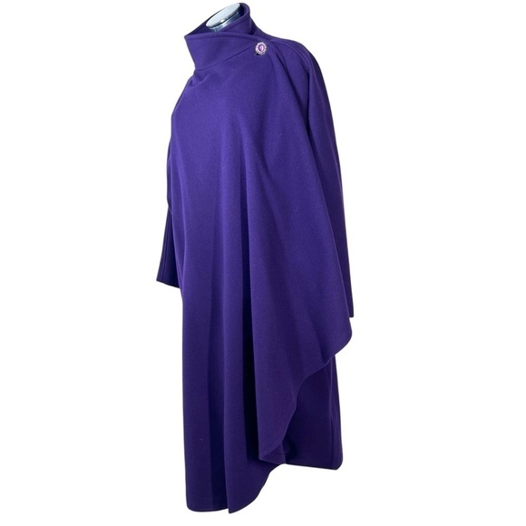 VINTAGE RUTLAND Purple Wool Cape Coat Women's Size 1X - Picture 3 of 16